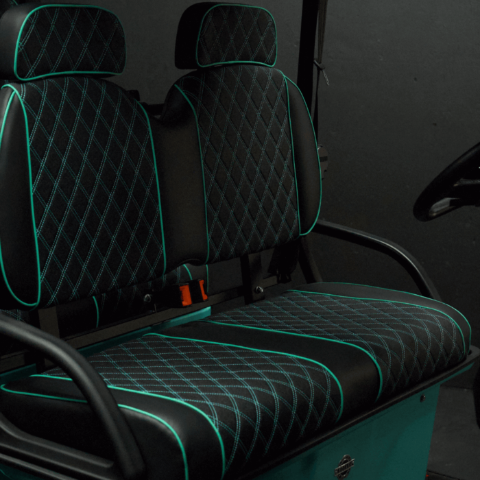 EA4F -  Tiffany Blue, Black Seats, Tiffany Blue Seat Stitching - Image 3