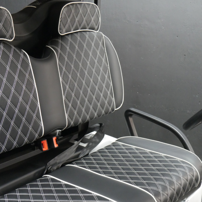 EA6R - Grey Body, Black Seats, White Seat Stitching - Image 3